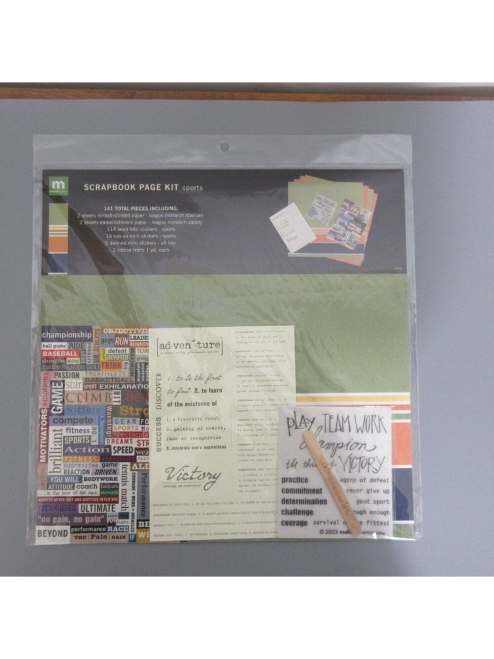 Making Memories Scrapbook Page Kit SPORTS 141 Pieces 12X12  - NEW! #27469 Sealed